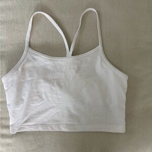 Women’s White Stretch Tank Bra — Comfortable Everyday Support